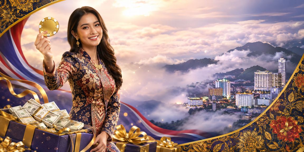 Hiburan kasino Genting Highlands dengan motif batik Malaysia