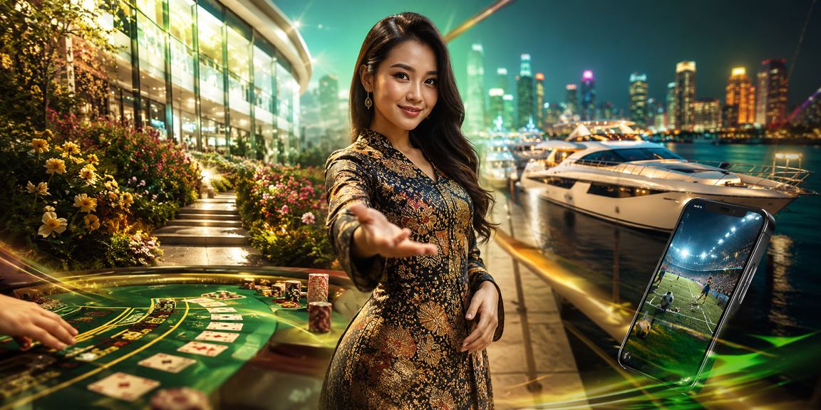 Permainan baccarat dengan motif batik